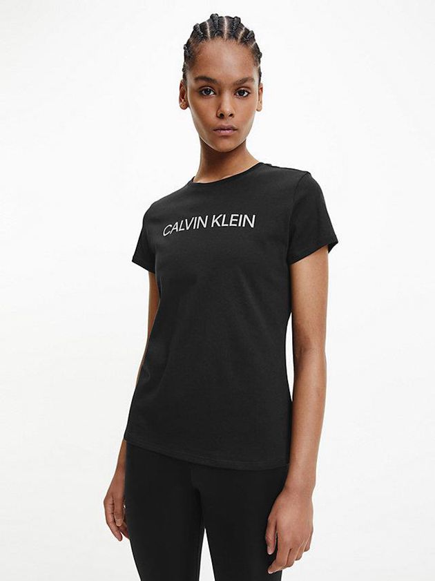 Calvin Klein USA Logo Gym Womens T-Shirt Black 6794021-BW